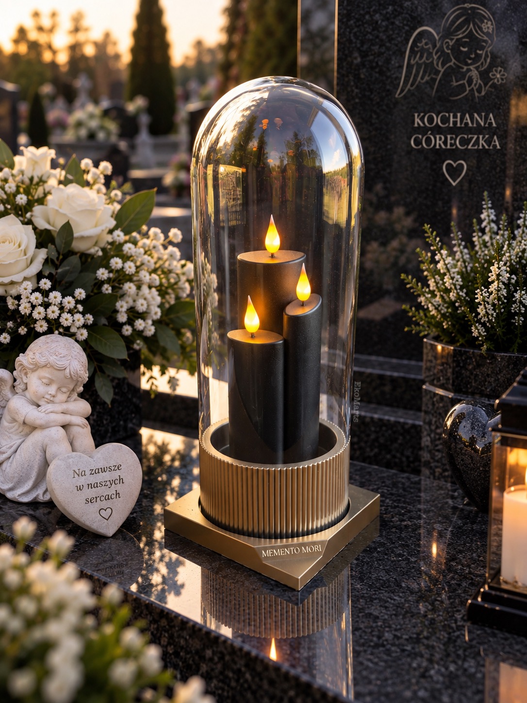 Kopuła LED Czarno- Złota